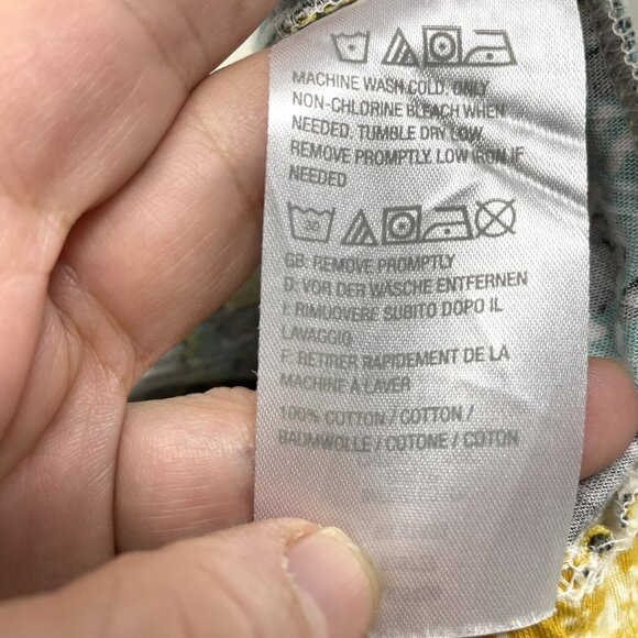 LOGO by Lori Goldstein Marble Dye Cotton Modal Cardigan Floral‎ M A305456 - Picture 8 of 8